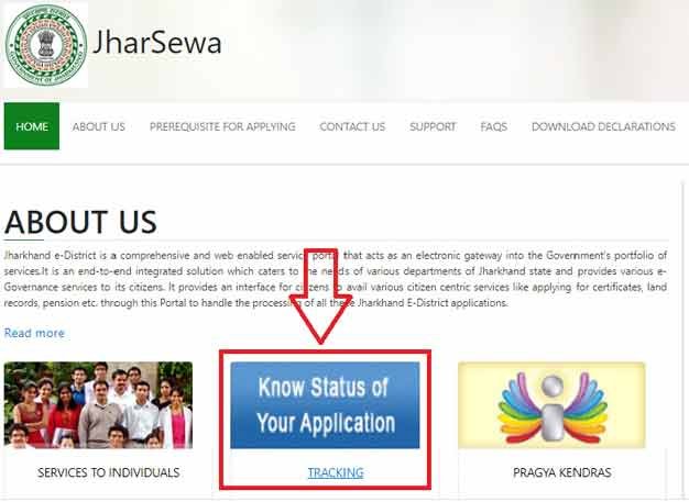 jharsewa tracking status 2